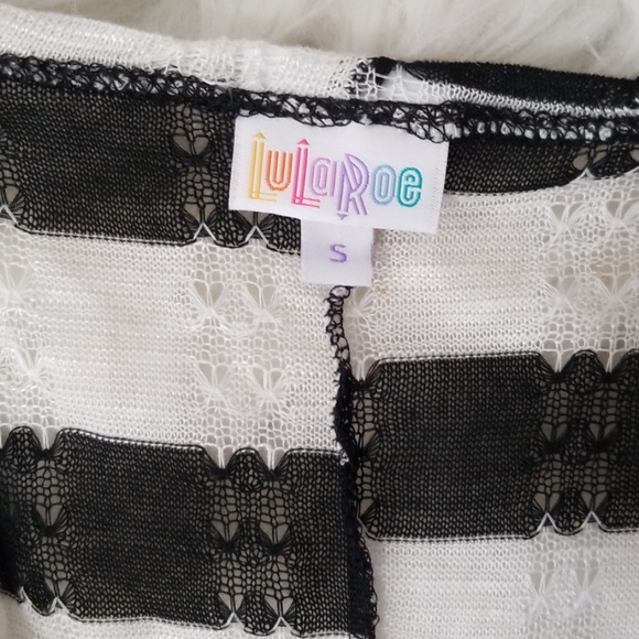 LulaRoe stripe open hi low cardigan. Size S - Picture 7 of 8